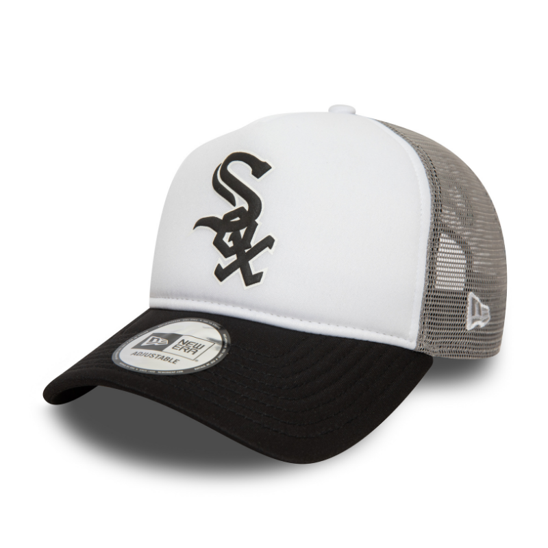 New Era - MLB Logo - Chicago White Sox - Trucker Cap - Black/Grey - Headz Up 