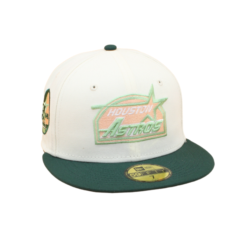 Houston Astros Cooperstown 59Fifty Fitted 35 Great Years - Chrome/Dark Green - Headz Up 