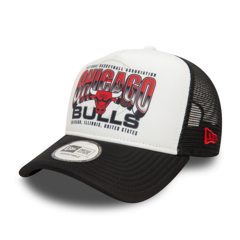 New Era - NBA Team Colour Trucker Cap - Chicago Bulls - White/Black