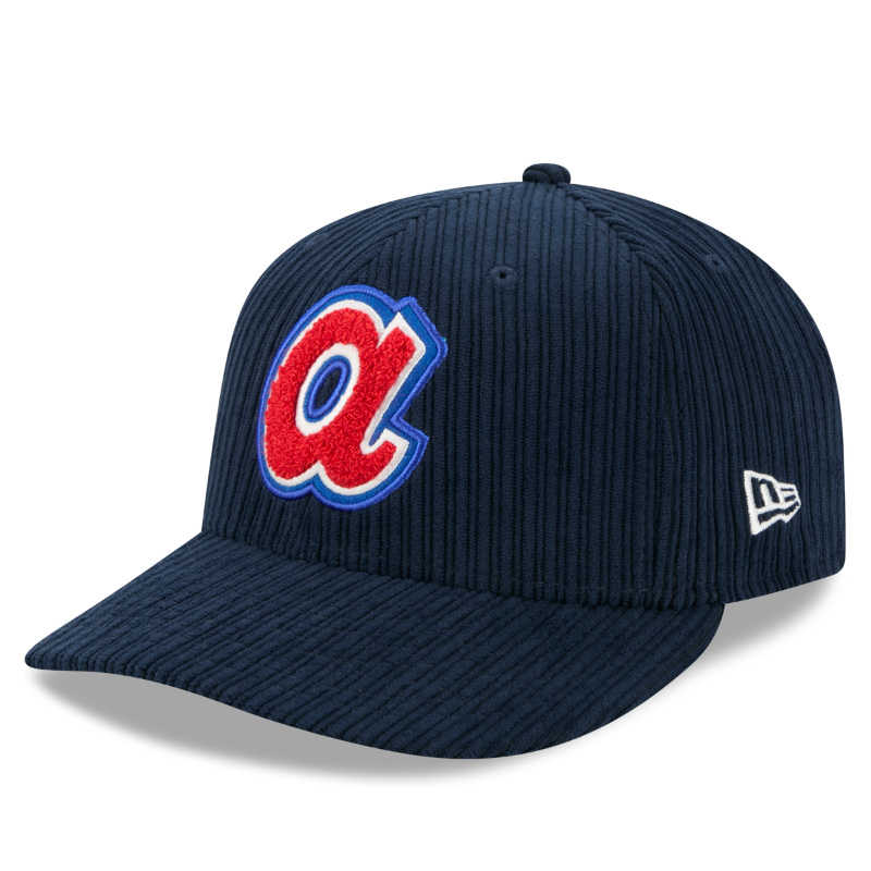 New Era - 59FIFTY Fitted Cap - Atlanta Braves Cooperstown - CHENILLE POP - Navy - Headz Up 