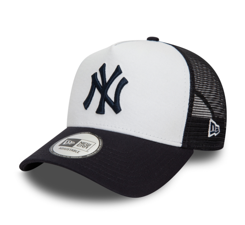 New Era New York Yankees trucker cap i navy og hvid med farvet blokkering og netryg.