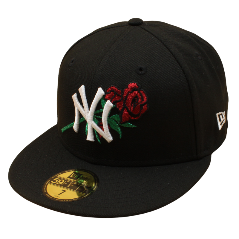 New Era - 59FIFTY - New York Yankees - BIG ROSE - Black/White - Headz Up 