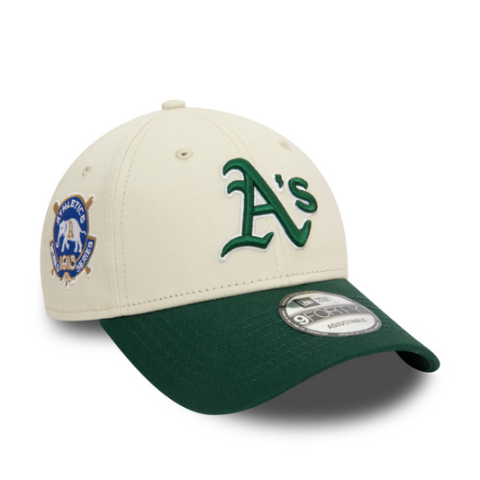 New Era - 9forty - World Series - Oakland Athletics - Stone/Dark Green