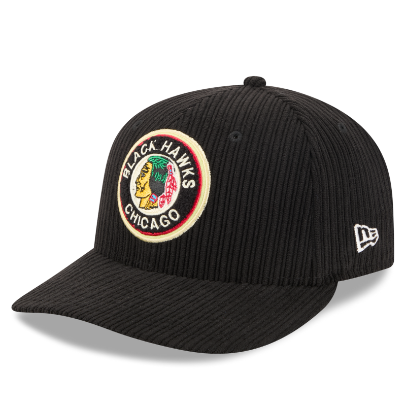 New Era - 59FIFTY Fitted Cap - Chicago Blackhawks - CHENILLE POP - Black - Headz Up 