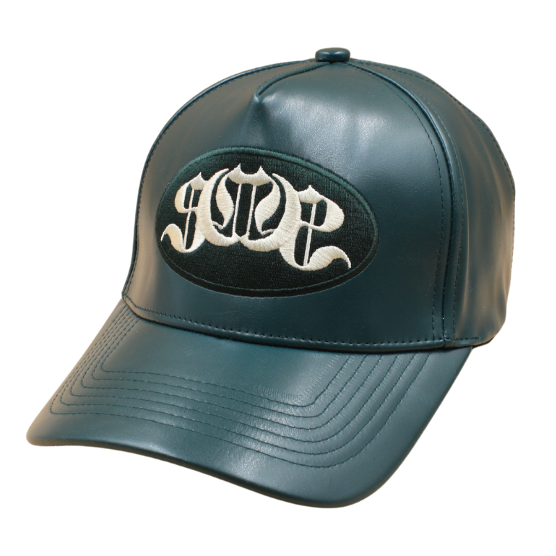 Dark Green PU Leather Sabochini - Logo A-Frame Cap - Headz Up 