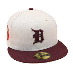 New Era - Detroit Tigers Cooperstown 59Fifty Fitted Tiger Stadium - Stone/Maroon - Headz Up 