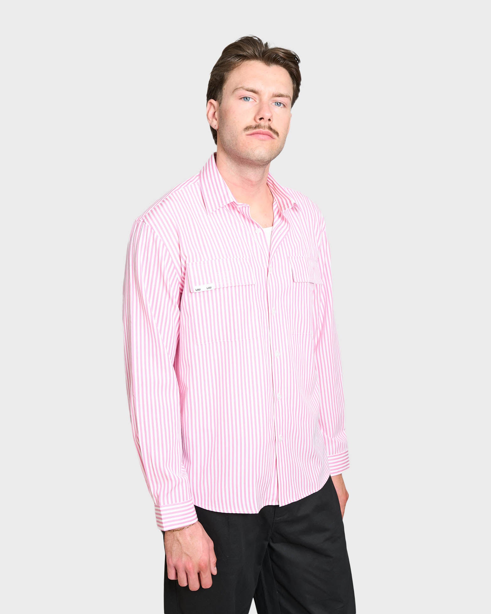LAU LAU -  Striped Shirt - Pink/white - Headz Up 
