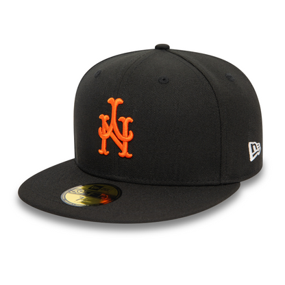 New Era - 59FIFTY Fitted Cap - Upside Down AOP - New York Mets Cooperstown - Black