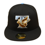 New Era 59FIFTY Fitted Cap - Totonto Blue Jays Cooperstown - 1977-2006 30TH Season - Blue Logo - Black/Grey Grey UV - Headz Up 