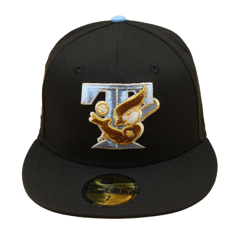 New Era 59FIFTY Fitted Cap - Totonto Blue Jays Cooperstown - 1977-2006 30TH Season - Blue Logo - Black/Grey Grey UV - Headz Up 
