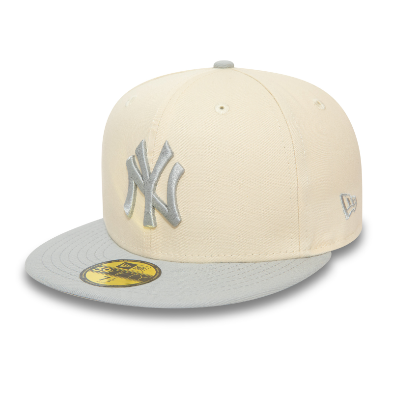 New Era - New York Yankees 59Fifty Fitted TEAM COLOUR - Chrome White/Grey - Headz Up 