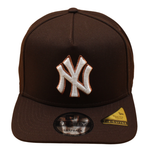 New Era - 9FIFTY A-Frame Snapback - Pre Curved - New York Yankees - Burnt Wood - Headz Up 