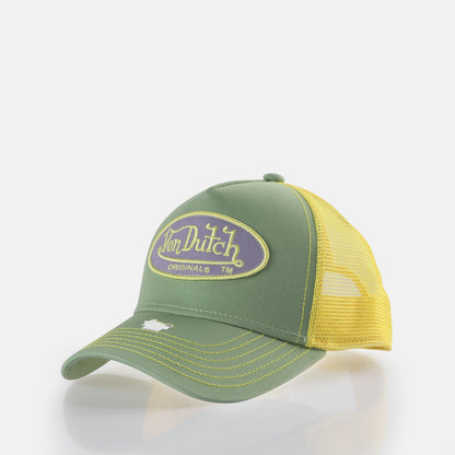 Von Dutch Boston Trucker Cap - Green/Yellow - Headz Up 