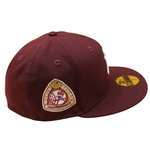 New Era 59FIFTY New York Yankees World Series 1950 cap i maroon med Yankees logo og serie 1950 design.