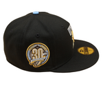 New Era 59FIFTY Fitted Cap - Totonto Blue Jays Cooperstown - 1977-2006 30TH Season - Blue Logo - Black/Grey Grey UV - Headz Up 