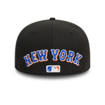 New Era - 59FIFTY Fitted Cap - Upside Down AOP - New York Mets Cooperstown - Black - Headz Up 