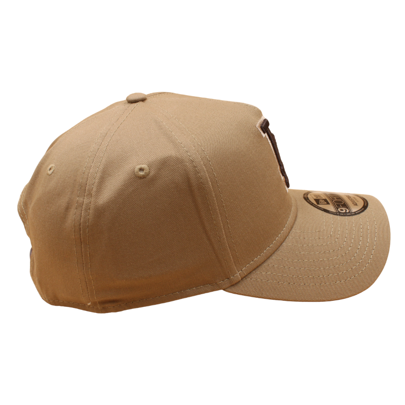 New Era - 9FORTY A-Frame Cap - OUTLINE - Los Angeles Dodgers - Khaki/Brown - Headz Up 
