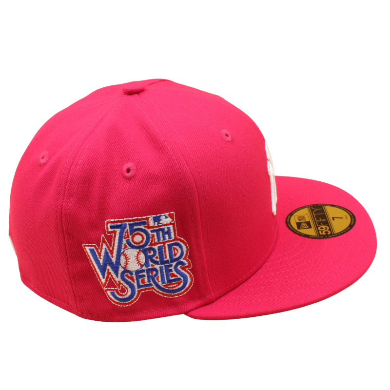 New Era - 59FIFTY Fitted - New York Yankees -  75th World Series - Bright Rose/Grey UV - Headz Up 