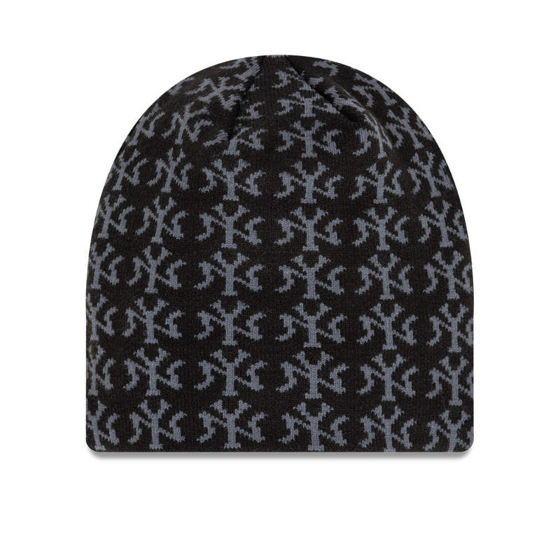 New Era - Jacquard Skull Beanie - New York Yankees - Black