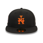 New Era - 59FIFTY Fitted Cap - Upside Down AOP - New York Mets Cooperstown - Black - Headz Up 