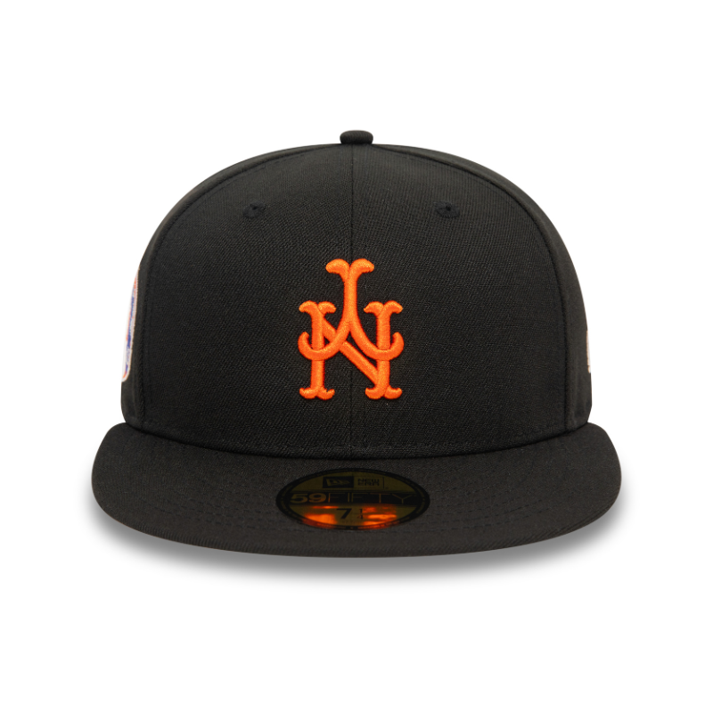 New Era - 59FIFTY Fitted Cap - Upside Down AOP - New York Mets Cooperstown - Black - Headz Up 