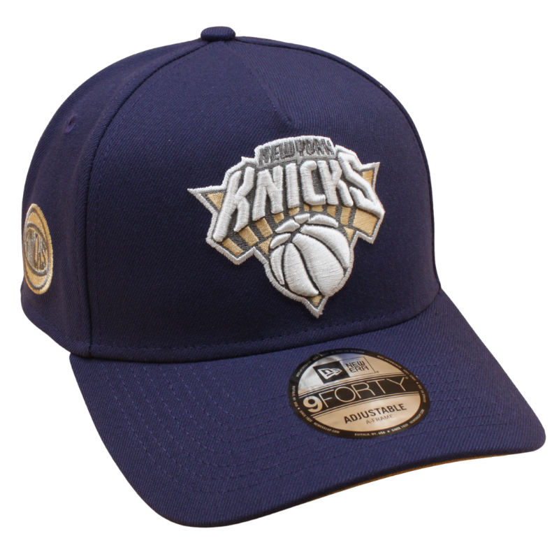 New Era - 9FORTY A-Frame Cap - New York Knicks - Navy - Headz Up 