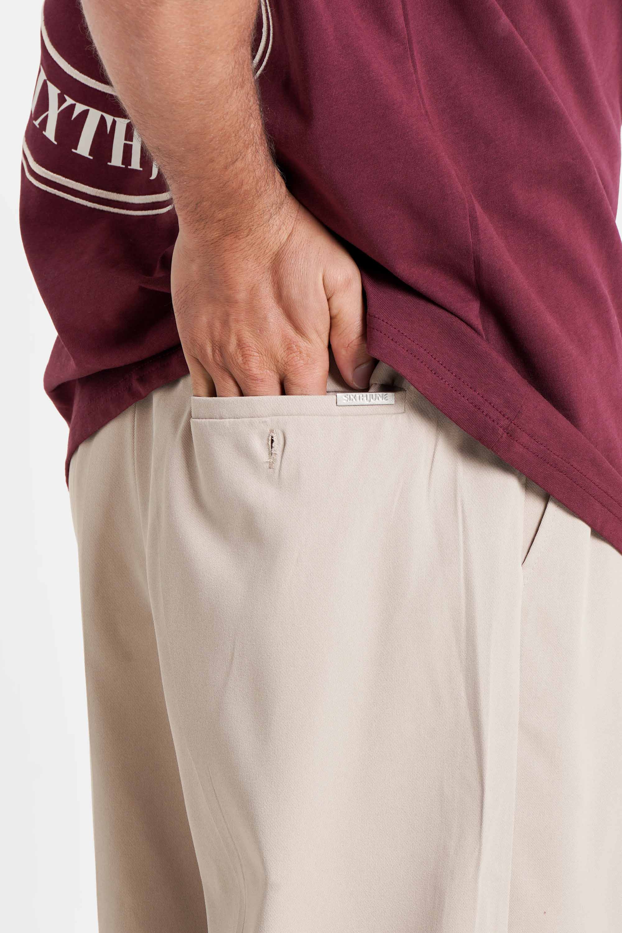 SIXTH JUNE - Tailored Adjustable Pants - Beige - Headz Up 