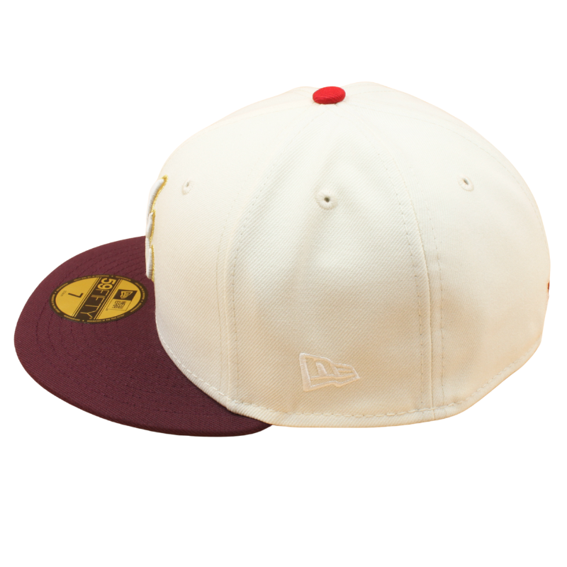 New Era - 59FIFTY Fitted - Atlanta Braves - Atlanta-Fulton - Chrome/Maroon - Headz Up 