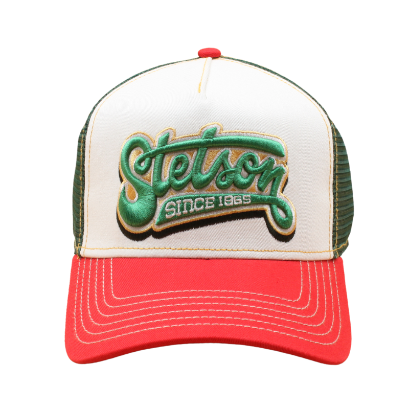 Stetson - Trucker Cap Lettering - White/Red/Green - Headz Up 