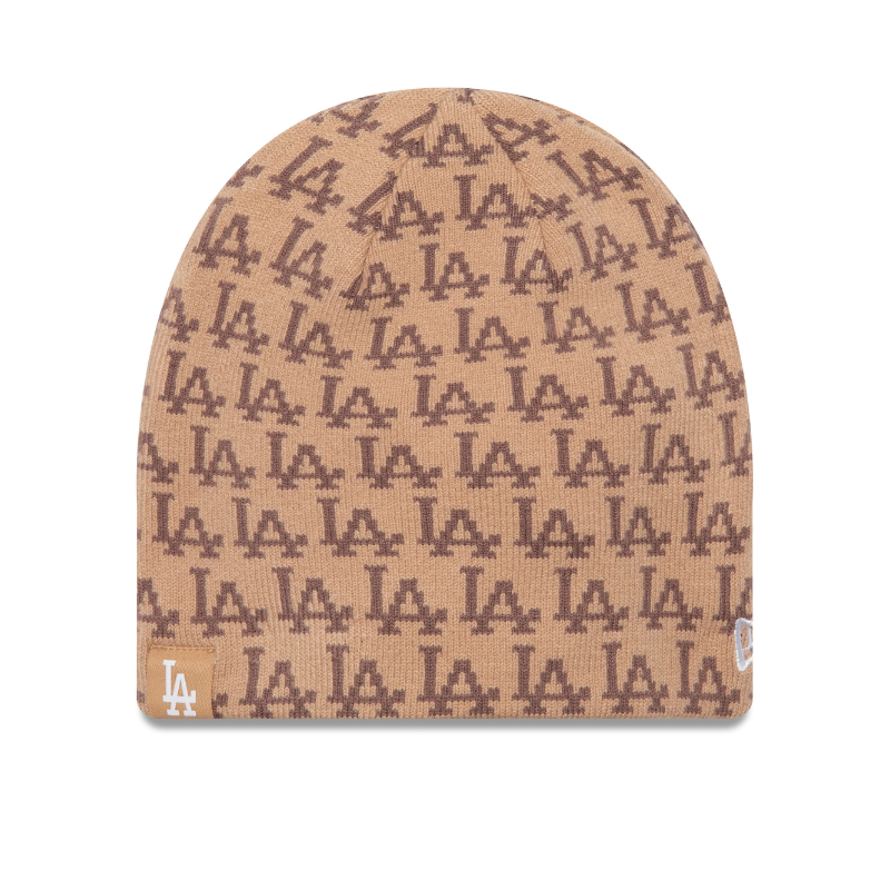 New Era - Jacquard Skull Beanie - Los Angles Dodgers - Tan