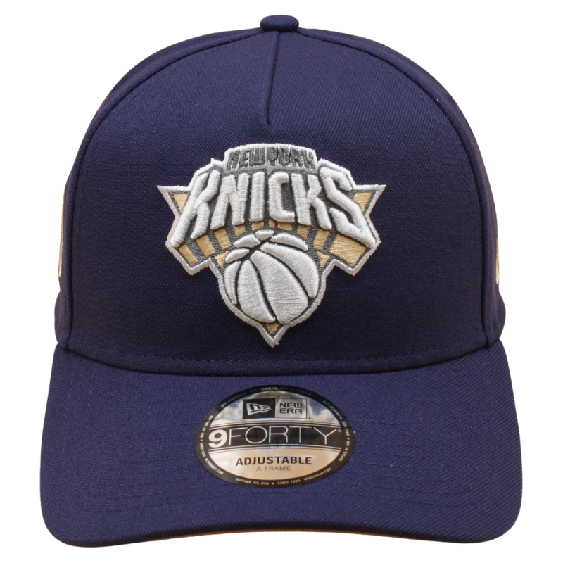 New Era - 9FORTY A-Frame Cap - New York Knicks - Navy - Headz Up 