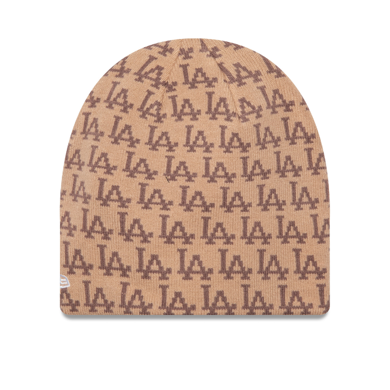 New Era - Jacquard Skull Beanie - Los Angles Dodgers - Tan