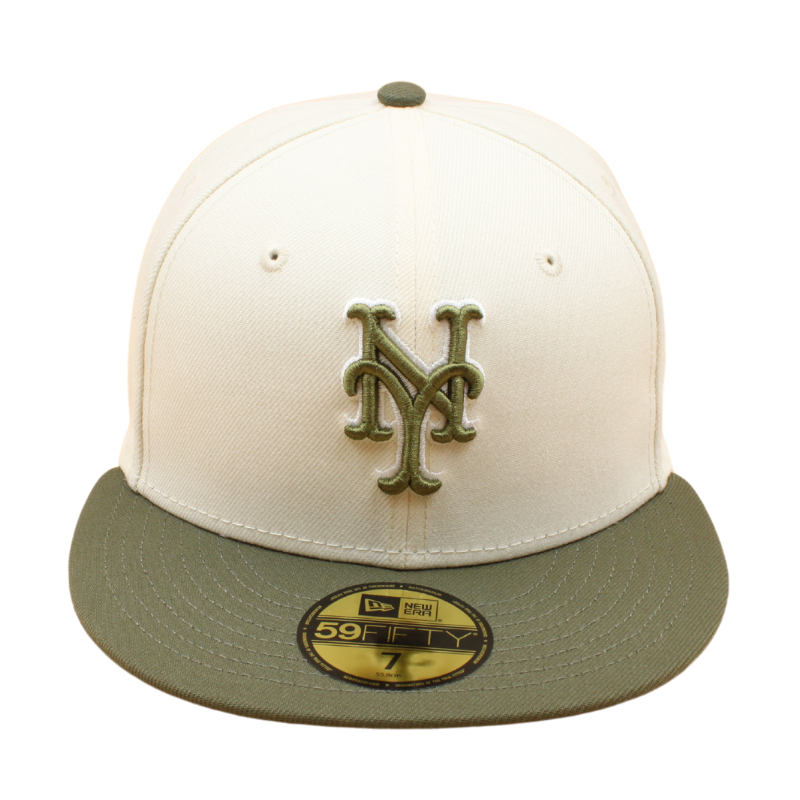 New Era - 59FIFTY Fitted -  New York Mets - Chrome/Olive