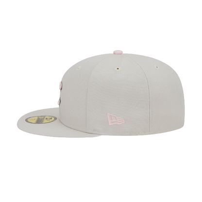 Mothers Day Chicago Cubs 59Fifty Fitted Cap - Stone/Pink - Headz Up 