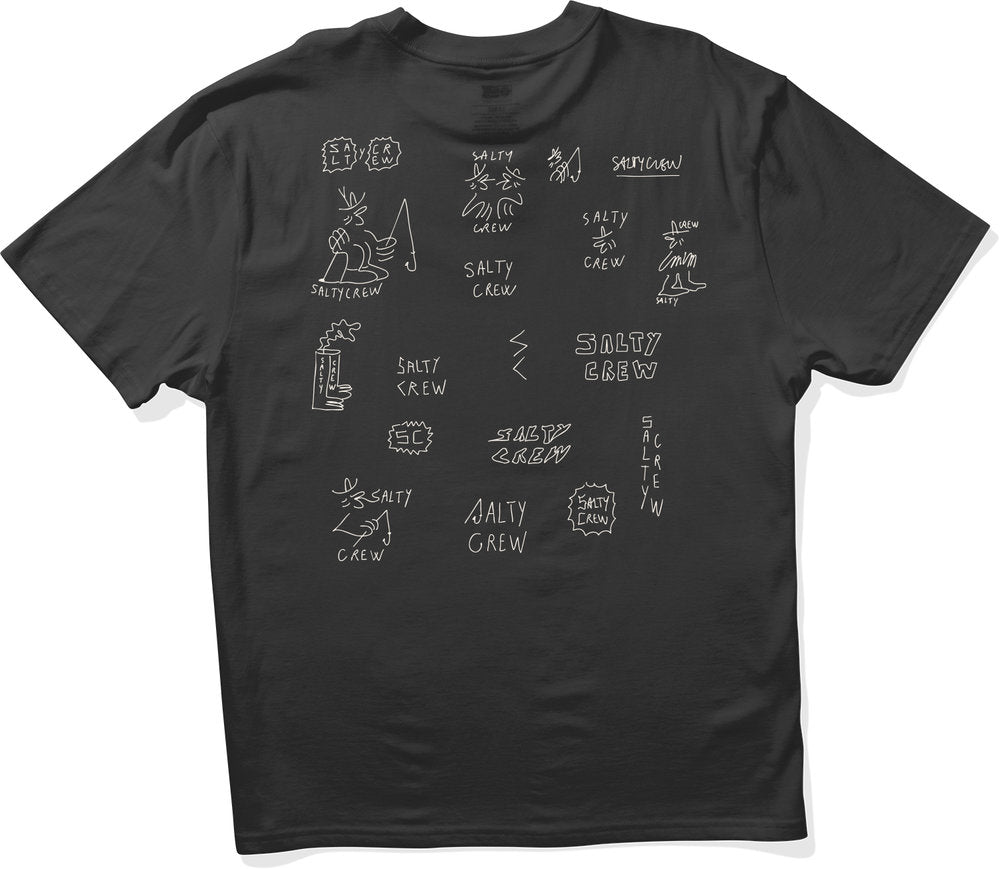 SALTY CREW - REEL LB TEE - Pirate Black - Headz Up 