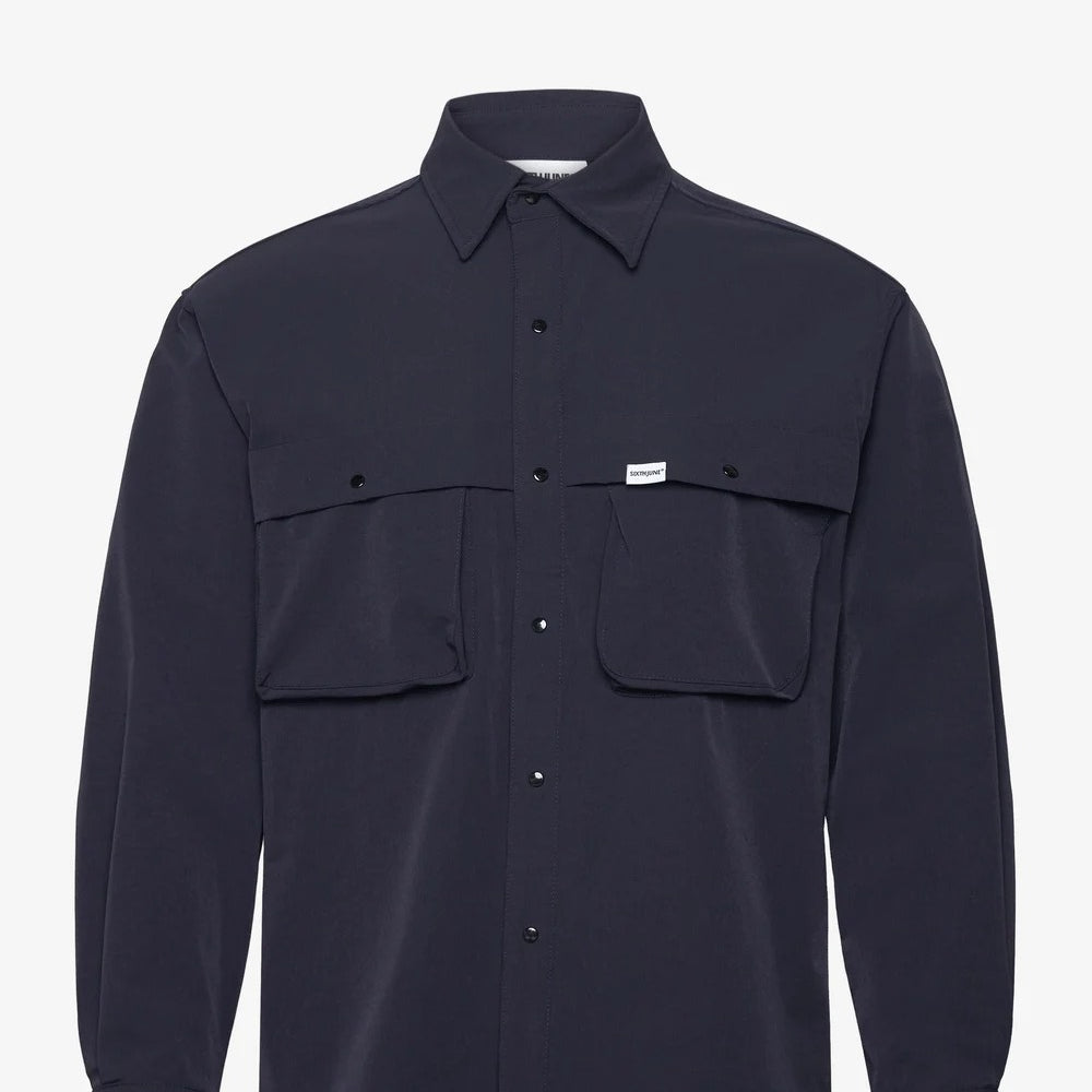 SIXTH JUNE - Utility Nylon Shirt - Navy - Headz Up 