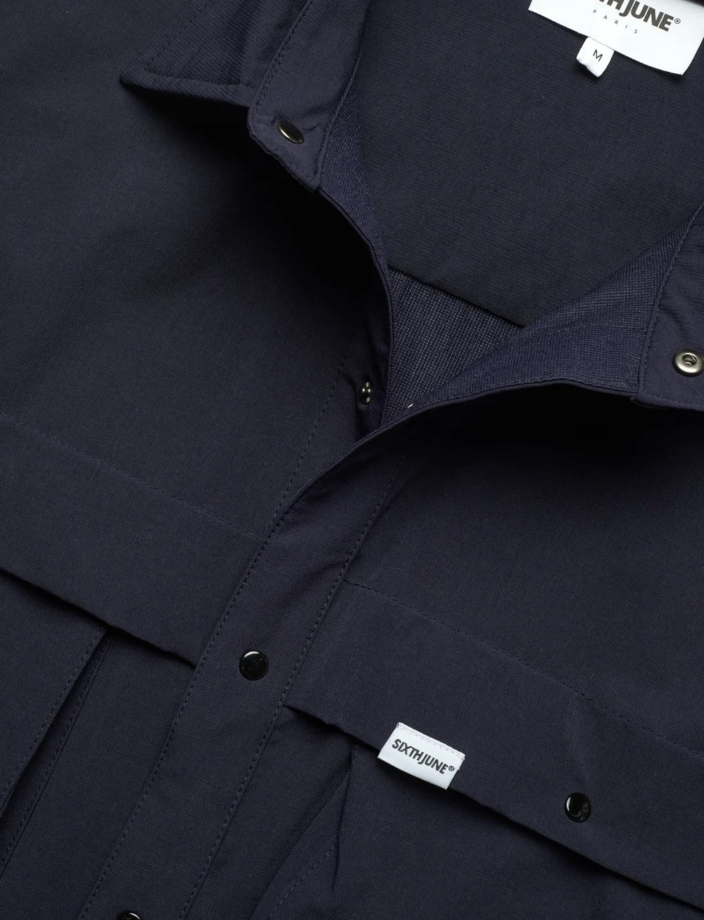 SIXTH JUNE - Utility Nylon Shirt - Navy - Headz Up 
