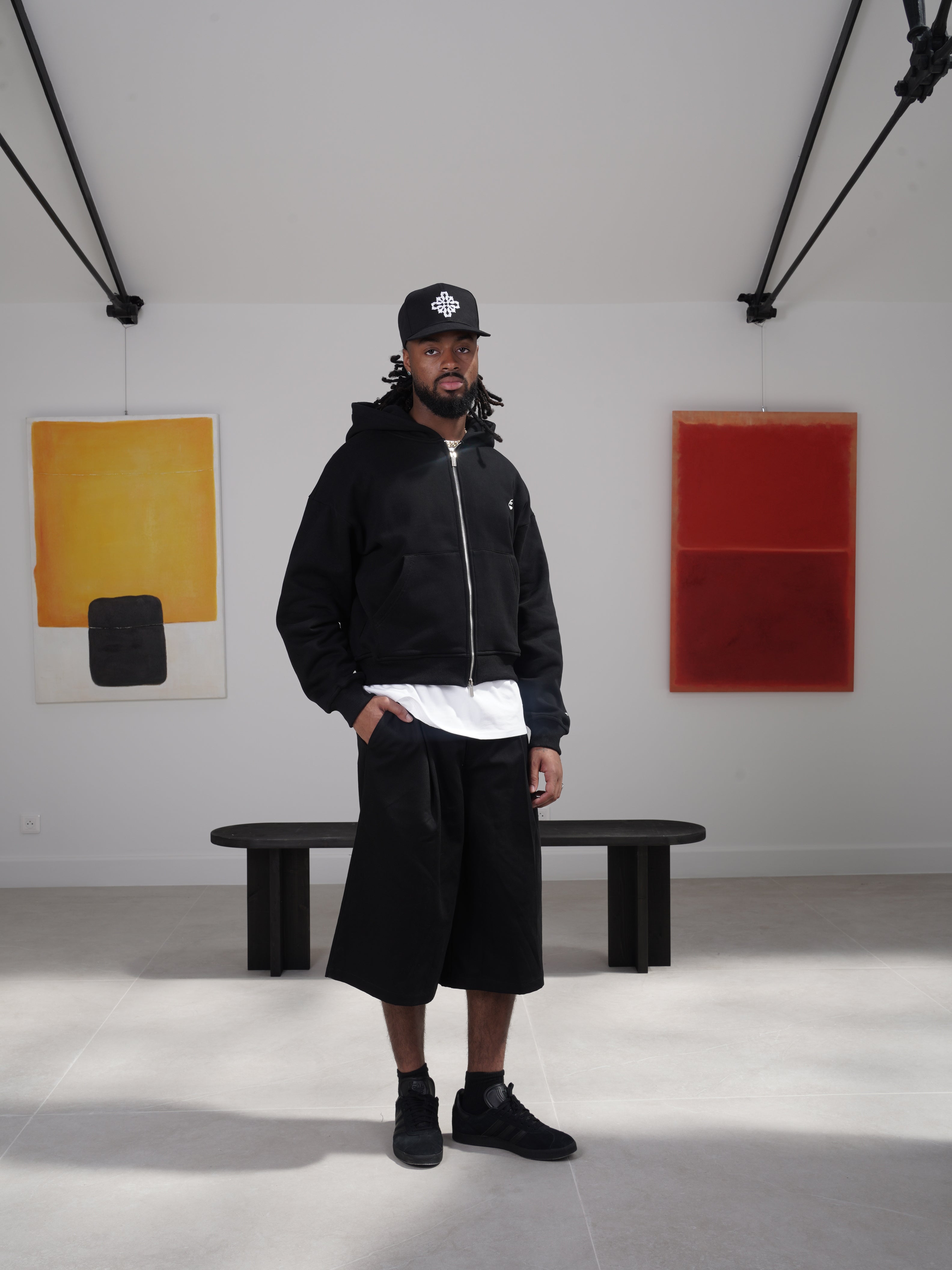 SIXTH JUNE - Heavy Cotton Zip Up Hoodie - Black - Headz Up 