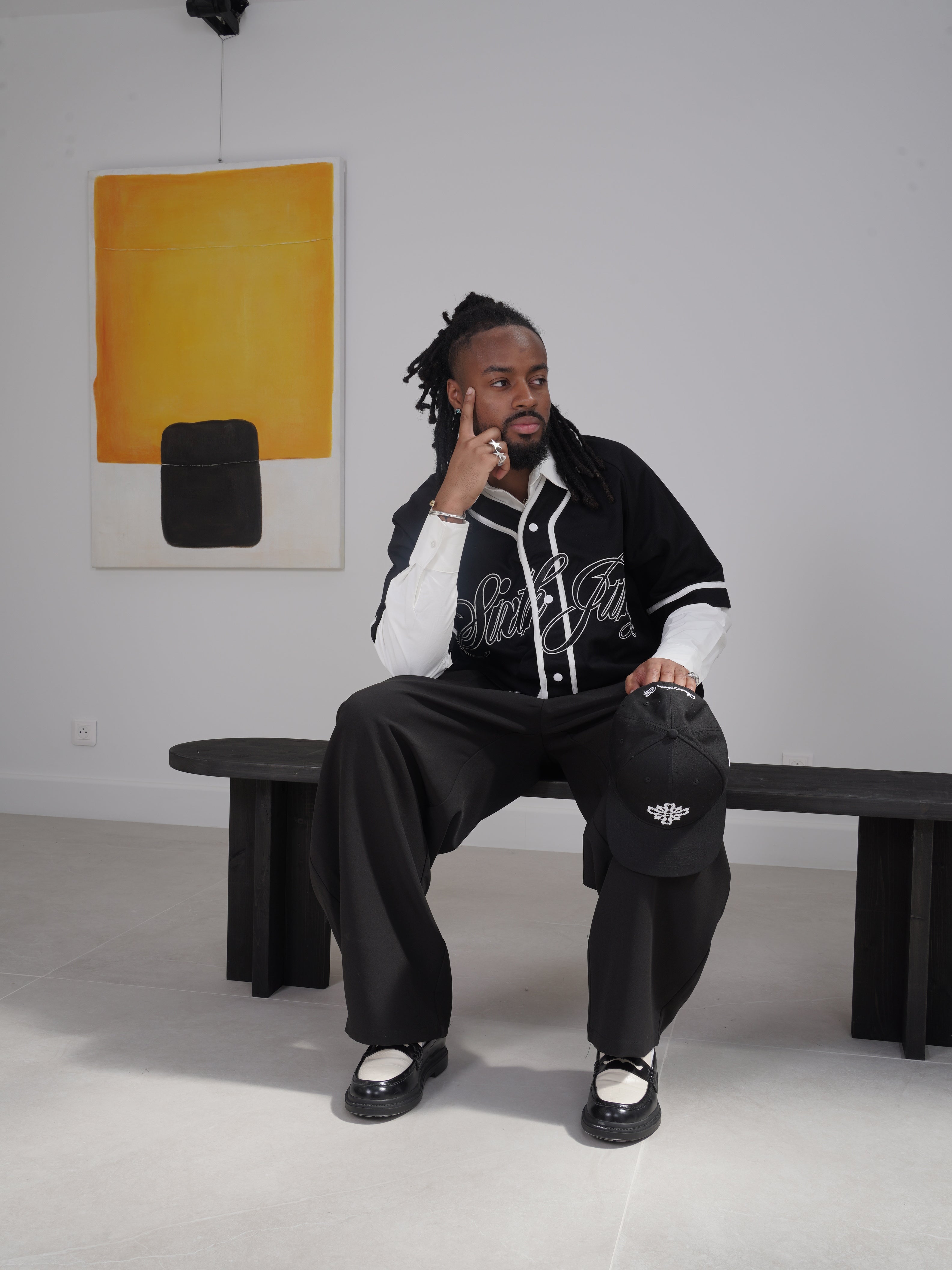 SIXTH JUNE - Baseball Serge SS Shirt - Black - Headz Up 