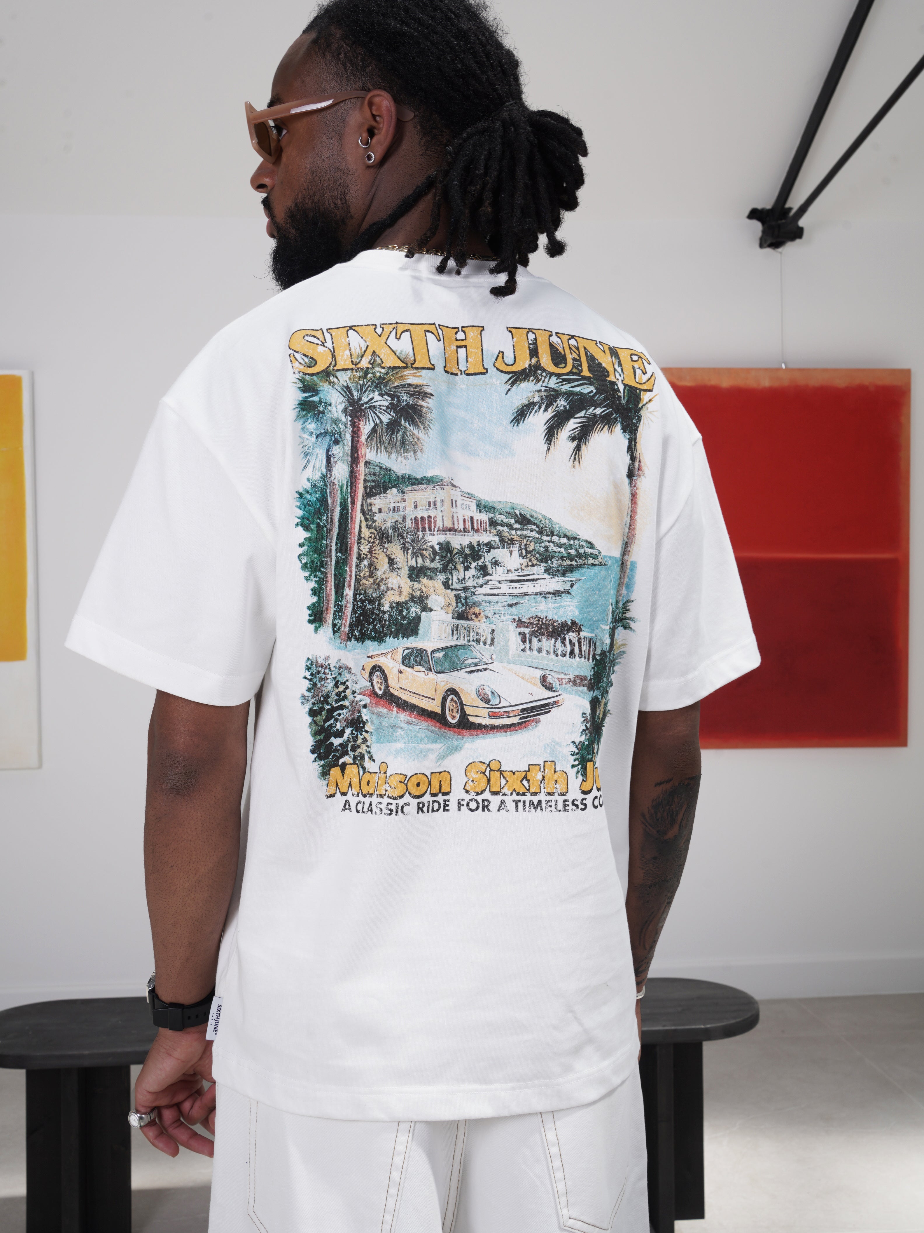 SIXTH JUNE - Coast Back Print SS T-shirt - White - Headz Up 