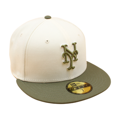 New Era - 59FIFTY Fitted -  New York Mets - Chrome/Olive