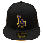 New Era - 59FIFTY - Los Angeles Dodgers Cooperstown - 60Th Anniversary - Black/Purple Yellow UV - Headz Up 