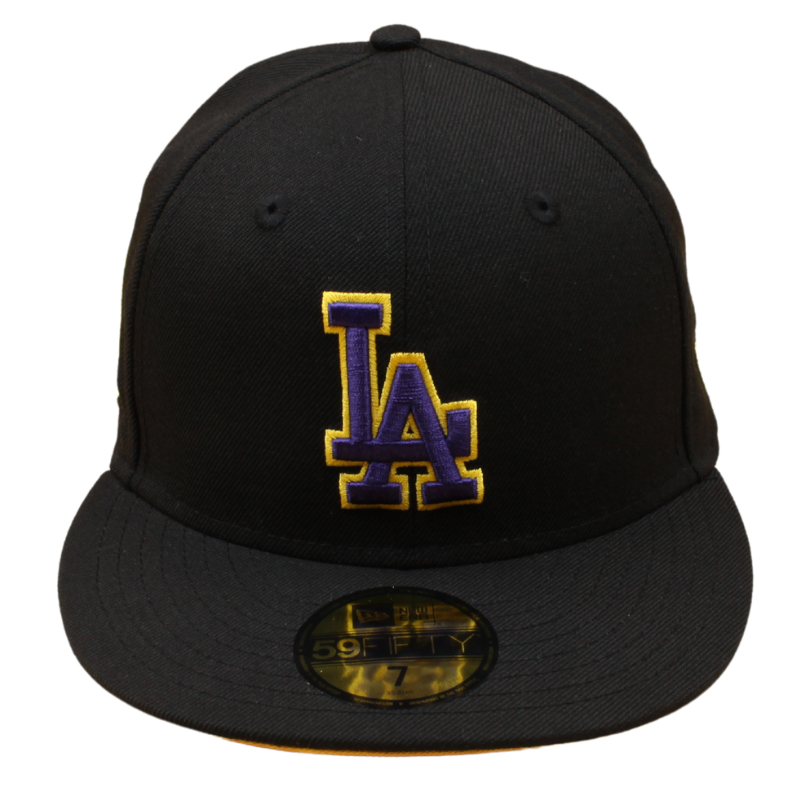 New Era - 59FIFTY - Los Angeles Dodgers Cooperstown - 60Th Anniversary - Black/Purple Yellow UV - Headz Up 