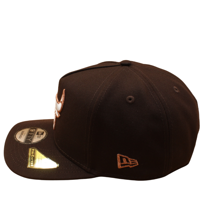 New Era - 9FIFTY A-Frame Snapback - Pre Curved - Chicago Bulls - Burnt Wood - Headz Up 