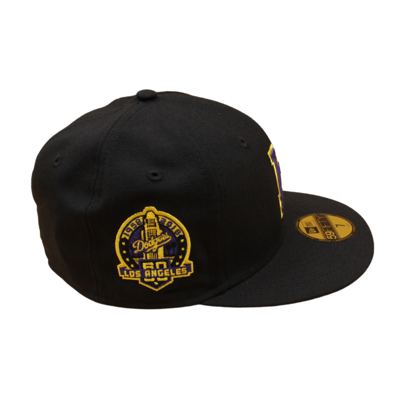 New Era - 59FIFTY - Los Angeles Dodgers Cooperstown - 60Th Anniversary - Black/Purple Yellow UV - Headz Up 