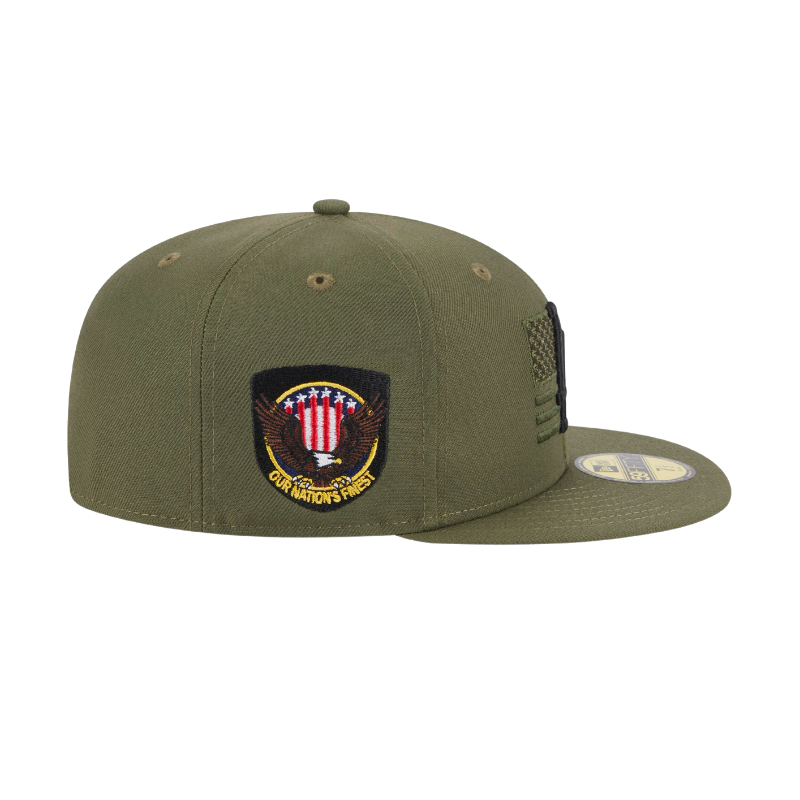 59fifty Fitted Cap Los Angeles Dodgers Armed Forces (2023) - Olive - Headz Up 