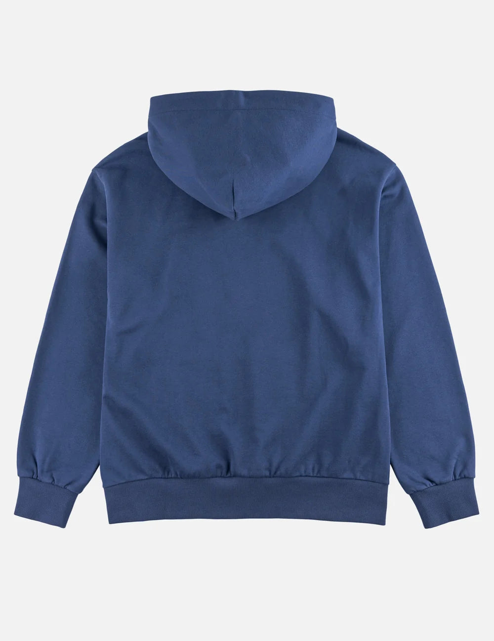 EVISU hoodie i mørkeblå med seagull-print, komfortabel crewneck i blødt stof, afslappet casual look