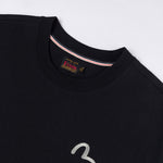Sort EVISU T-shirt med sejlæge-illustration, kort ærme, afslappet pasform og logo detaljer.