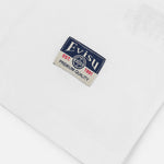 EVISU Seagull Emb SS T-shirt i off-white med sejllignering og logo, afslappet t-shirt til mænd.