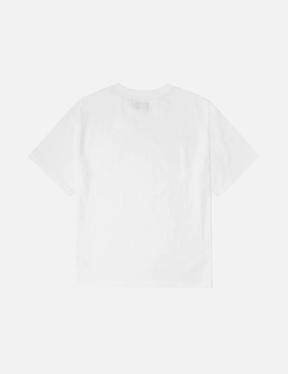 EVISU Seagull Emb T-shirt i off-white med trykt sejlskibsdesign, afslappet mode til mænd, kortærmet bomuldsklædning
